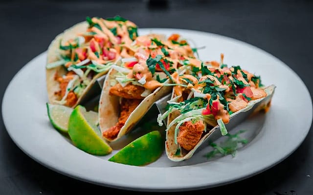 Tacos de Pescado Baja Style.