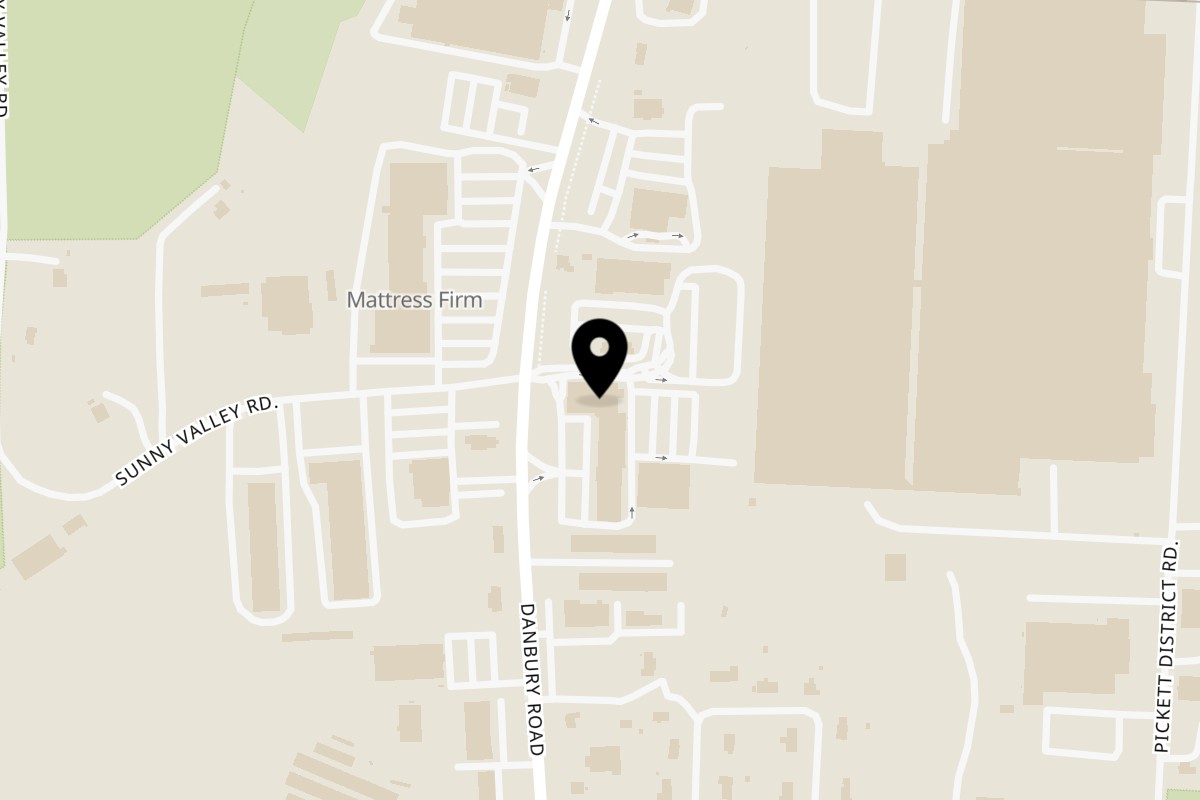 Map showing the location of El Coyote New Milford on 129 Danbury Rd #6 in New Milford